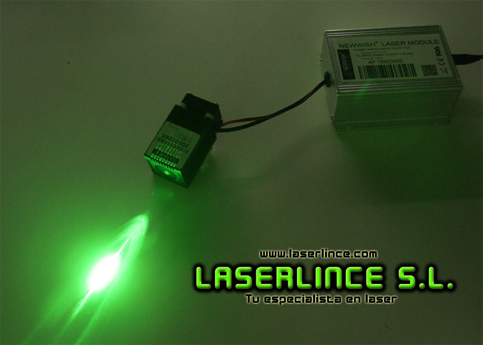 B8 Green laser module 100mW (520nm) with TTL modulation